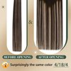 Ugeat Clip in Hair Extensions Human Hair Balayage Dark Brown Ombre Ash Brown Hair Extensions Real Human Hair Clip ins 16 Inch 7pcs 120g(105g Hair+15g Clips)