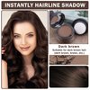 Dark Brown Hairline Powder Root Cover Up Powder Root Touch Up Powder Hairline Shadow Powder,Hair Root Touch up Powder for Thinning Hair, Bald Spots,Grey Hair