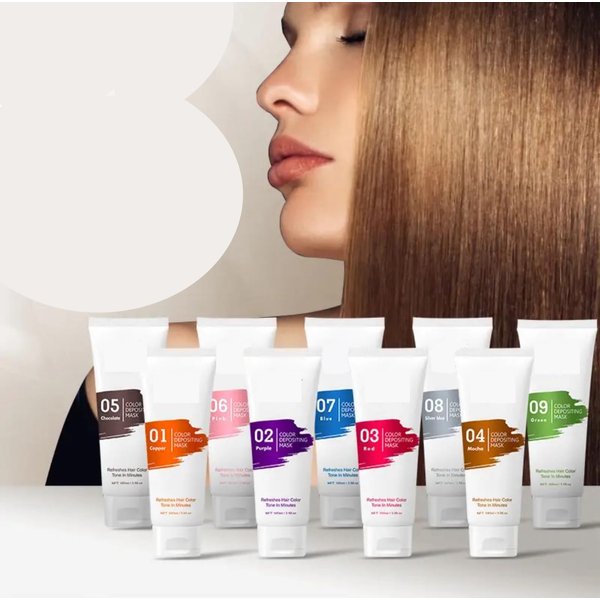 Generic Organic Herbal Hair Color Depositing Mask - Fast Color Hair Dye | Professional Grade | 100 ML (Silver Blue)