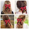 Giantree 2 Pcs Red Lace Hair Bow Clips for Women, Cute Lace Hair Bows Clips with Long Tail Ribbon for Wedding Halloween Gothic Dress Decor Accessories Gift