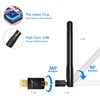 EDUP AC600M USB WiFi Adapter for PC, Wireless USB Network Adapters Dual Band 2.4G/5.8Ghz Wi-Fi Dongle Antenna for Laptop Desktop Compatible Windows 10/11/8.1/8/7/XP/Vista/Mac OS X 10.6~10.15.3 Black