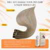 Full Shine 22 Inch Clip in Hair Extensions Human Hair Balayage Blonde Human Hair Extensions 7Pcs 120 Grams Invisible Clip in Human Hair Straight Ash Brown to Blonde Hair Clip in Extensions
