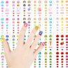 Aniuvot Kids Nail Stickers Decals for Little Girls Birthday Party Favors 12 Sheets, Children Cartoon Animal Nail Manicure Decoration - Cat, Rabbit, Cake, Bear, Fox, Snowman, Strawberry Styles