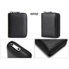 KUVAO RFID Blocking, Leather Credit Card Holder Zipper Wallet With 20 Card Slots, Small Card Case for Women or Men Accordion Wallet with Zipper (Blcak)