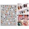 8 Sheets Halloween Nail Art Stickers Decals Self-Adhesive Pegatinas Uñas Cute Ghost Pumpkins Skull Spider Web Nail Supplies Nail Art Design Decoration Accessories