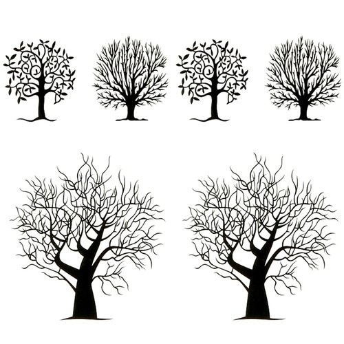 Oottati 2 Sheets Small Cute Temporary Tattoo Stickers Tree Totem suit for Kids Women Fake Tattoos That Look Real and Last Long