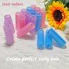 ZMD 36PCS Self Grip Small Hair Curlers, Heatless Roller with Comb Hair Roller for Blowout Salon Hairdressing Home Curlers DIY Hiar Styles for Women Medium Short Thin Hair (0.8Inch)