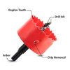Hordion 60mm/2 3/8" Hole Saw Bi-Metal Saw Drilling Tool with Twist Drill Bit & L Hex Wrench for Cornhole Boards Wood Plasterboard Plywood Plastic