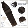 LaaVoo Dark Brown Tape in Hair Extensions Human Hair 28 Inches Brown Tape ins for Black Women Human Hair Silky Straight 20pcs/65g