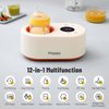 Phanpy Water-Free Bottle Warmer, 12-in-1 Multifuntion Fast Baby Bottle Warmer for Breastmilk, Portable Bottle Warmer for Travel, Portable Milk Warmer for Baby with Adjustable Temp Memory Function