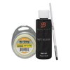 4oz Drip Top Weft Release w/No-Shine Bonding Roll 3/4" X 3 YDS Adhesive Tape & White Brush Bundle Pack | Wig Glue Tape Adhesive Extensions Tape | Bold Hold Adhesive Remover