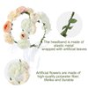 Cinaci 4 Pack Handmade Adjustable Floral Rose Flower Wreath Crown Headbands Garland Wedding Party Headpiece for Women Brides Bridemaids Girls Teens