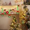 Hifunwu 45 Sets Christmas Beaded Ornament Kit, Christmas Beads for Crafts with Pipe Cleaners to Make Snowman Christmas Tree Wreath Candy Cane Lollipop Xmas Holiday Decorations Party Supplies