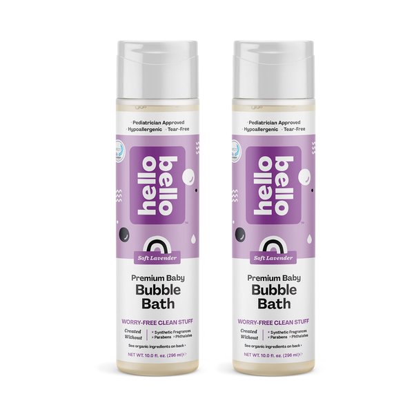 Hello Bello Premium Baby Bubble Bath I Tear Free and Ultra Mild Bubble Bath for Babies and Kids with Aloe Vera, Calendula and Avocado Extract I Soft Lavender Scent I 10 FL Oz (2 Pack)