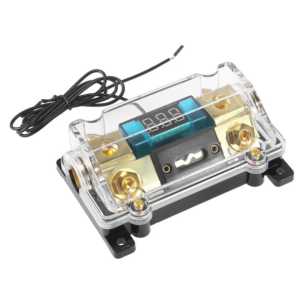 X AUTOHAUX Car Stereo Audio LED Display Digital Voltage Inline ANL Fuse Holder 150 Amp 0 2 4 AWG Gauge