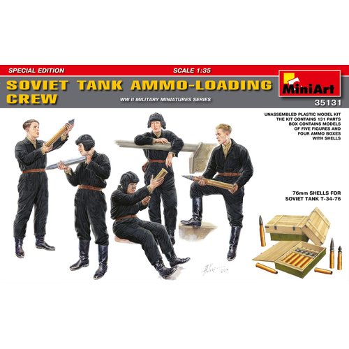 MiniArt 1:35 Scale Soviet Tank Ammo-Loading Crew Set (Spec Edit) Plastic Model Kit