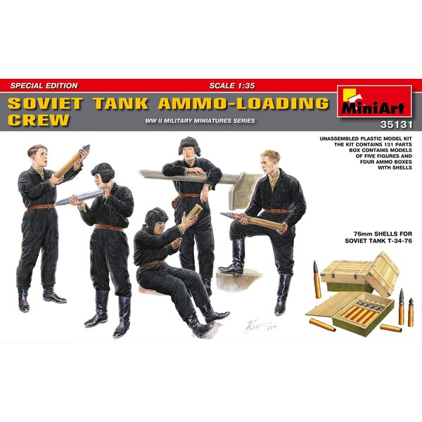 MiniArt 1:35 Scale Soviet Tank Ammo-Loading Crew Set (Spec Edit) Plastic Model Kit