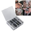 1 Box Nail Foil Transfer Stickers Decals, Print Black White Plaid Nail Art Sticker, Nail Art Design Tool, DIY Nail Art Stickers Decals Decorations Acrylic Nails Supplies for Home and Nail Salon