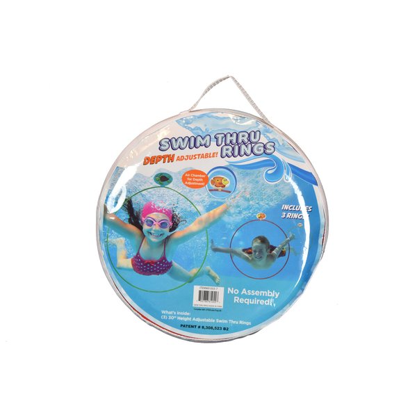 Water Sports Swim Thru Rings | Swimming Pool Dive Hoops with Toys Buoys | Pool Swim Through Rings for Kids & Adults | Diving Toys for Swim Training, Summer Activities & Outdoor Games | Assorted Pack