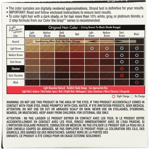Light Mountain Natural Hair Color & Conditioner, Chestnut - 4 Oz