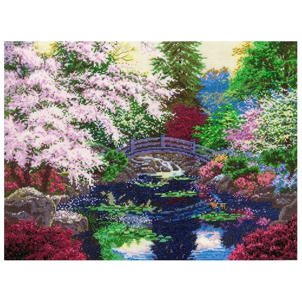 M C G Textiles Candamar Designs Bridge of Tranquility Counted Cross Stitch Kit