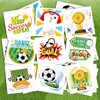Qpout 96Pcs Soccer Sports Temporary Tattoos, Luminous Football Game Waterproof Tattoos Glow in the Dark European Cup Soccer Stickers for Soccer Theme Birthday Party Favors Decorations
