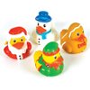 Christmas Holiday Rubber Duck Toy Duckies for Kids, Bath Birthday Gifts Baby Showers Summer Beach and Pool Activity, 2" (6-Pack)