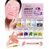 Jelly Mask for Facials Professional, Moisturizing & Hydrating Peel Off Jelly Mask SPA Set - 10 Treatments (Rose, Hyaluronic Acid, 24K Gold, Lavender, Kiwi, VC, Bamboo, Himalayan, Chamomile, Tea Tree)