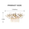 Latious Crystal Bridal Hair Comb Gold Rhinestone Hair Piece Wedding Hair Accessories for Brides and Bridesmaid (Gold)
