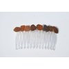 Small Brown Bits of Sea Glass Hair Comb
