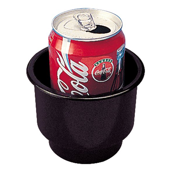 Sea-Dog 588060 Flush Mount Combo Drink Holder with Drain Holes - Black, 3-5/8" ID x 3-1/4" D
