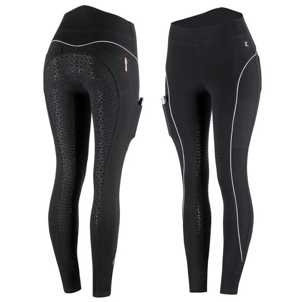 FINN TACK Horze Brea Women's Silicone Full Seat Riding Tights with Phone Pocket (42)