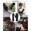 ThxToms 3 Pairs Hair Dye Gloves, Reusable Professional Hair Color Rubber Gloves for Home and Salon Black,Small