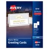 Avery 8316 Inkjet Greeting Cards W/Envelopes, 8-1/2-Inch x5-1/2-Inch , 30/BX., WE