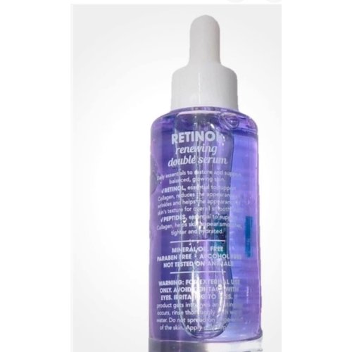 Retinol Renewing Double Serum, 1.7 fl oz (Pack of 2) – Anti-Aging Face Serum with Vitamin A, Refines Skin Tone & Texture, Reduces Fine Lines & Wrinkles, 50ml Each