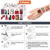 96 PCS Spa Makeup Temporary Tattoo Stickers Theme Birthday Party Decorations Supplies Favors Decor Cute Beauty Cosmetic Nail Tattoos Sticker Gifts for Kids Girls Women School Prizes Carnival Christmas