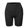 A2Y Basic Solid Cotton Mid Thigh High Rise Biker Bermuda Shorts Black 3XL