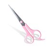 Hair Cutting Scissors,6.5 Inch Professional Stainless Steel Barber Hair Scissors Safety Rounded Tips Kids Hairdressing Shears Scissors Hair Comb Included for Women, Men, Baby (Pink)