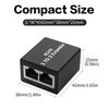 YACSEJAO 2 Pcs 1 to 2 Ethernet Splitter Adapter RJ45 Network Extender Splitter Female to Double Female LAN Socket Connector for Cat5e/Cat6/Cat8 (Please Use in Pairs)