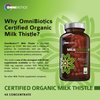 Organic Milk Thistle Capsules, 1500mg 4X Concentrated Extract with Silymarin is The Strongest Milk Thistle Supplement Available. Great for Liver Cleanse! 120 Vegetarian Capsules