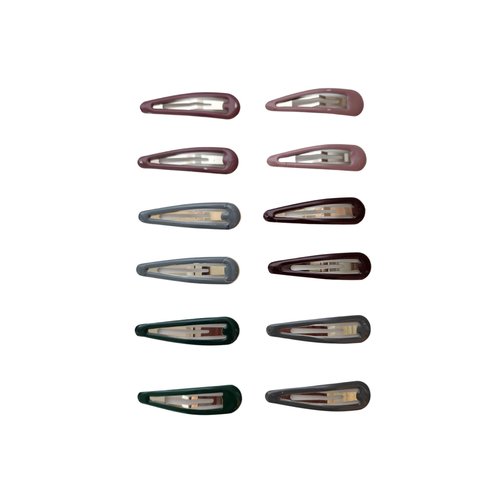 Generic 12 Pack Pastel 2.5 Inch Barrettes Women Metal Snap Hair Clips Accessories