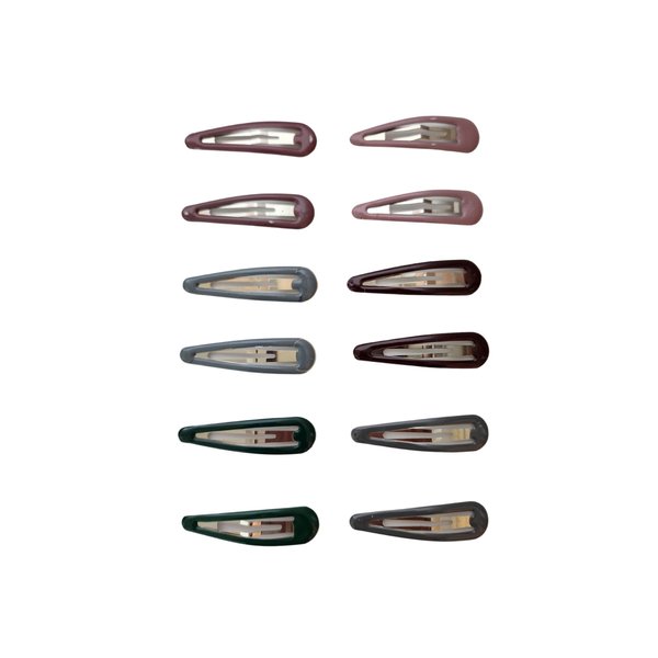 Generic 12 Pack Pastel 2.5 Inch Barrettes Women Metal Snap Hair Clips Accessories