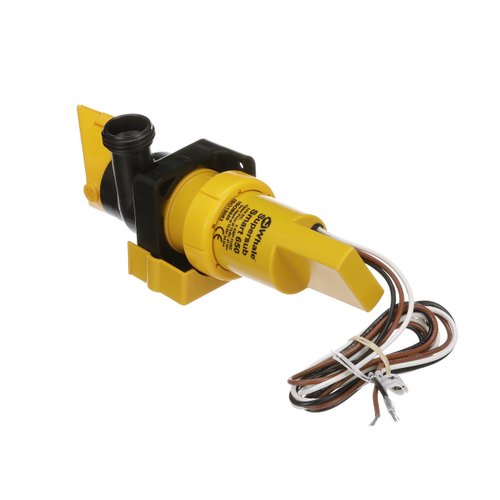 Whale SS5212 Supersub Smart 650 Electric Bilge Pump, Suitable for Use with Fresh or Salt Water, 12V DC, 3.4 Amps, Open Flow Rate of 650 GPH @ 13.6V DC, 16 AWG Wire, ¾-Inch and 1-Inch Hose Connections