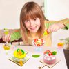 DIY Mini Food Play Toy Making Material Kit Simulation Cream Food Play Kitchen Pretend Play Food Set for Kids Aged 8+ to Make Your Food Not Edible (Cake Cream Cups Set)