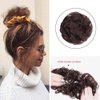 Moor 73 pcs Hair Braiding Tool with Brown Hair Wig Bun, Hair Styling Tools Accessories Hair Magic Bun Maker Hair Bun Donut Hair Bobby Pins and Elastic Bands Kit for Women Kids