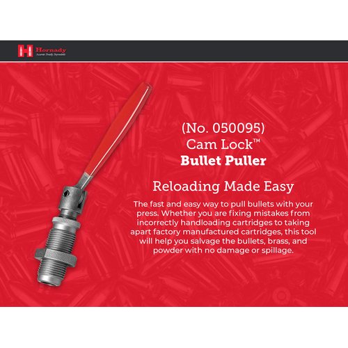 Hornady Cam Lock Bullet Puller 050095 - Reloading Equipment to Quickly Pull Bullets with Your Press - Save Your Bullets, Brass, & Powder for Future Loading - Uses Standard Collets (Sold Separately)