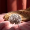 Galepromot Light Brown Wig Pieces for Top of Head, Curly Hair Topper Replacement Fluffy Hairpiece Seamless Clip in Top Wiglet for Women Thin Hair Hairpieces,Hair Accessories