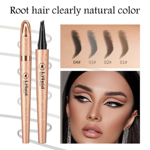 2024 New Magic Eyebrow Pencil: 3D Waterproof Eyebrow Pen for Long-Lasting Wear, Delicate Microblading Eyebrow Pencil for Fine Natural Strokes (Dark coffee)