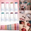 GL-Turelifes Face Body Glitter Stick, Mermaid Face Glitter Gel, Waterproof Fine Glitter for Face/Body/Hair/Eyes/Lip,Holographic Sequins Paint,Sparkling Face Glitter Makeup Body Glitter (#05 Green)