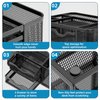 Marbrasse Mesh Desk Organizer, Pen Organizer with 2 Drawer, Multi-Functional Pencil Holder for Desk, Desk Organizers and Accessories with 5 Compartments + Drawer for Office Art Supplies (Black)